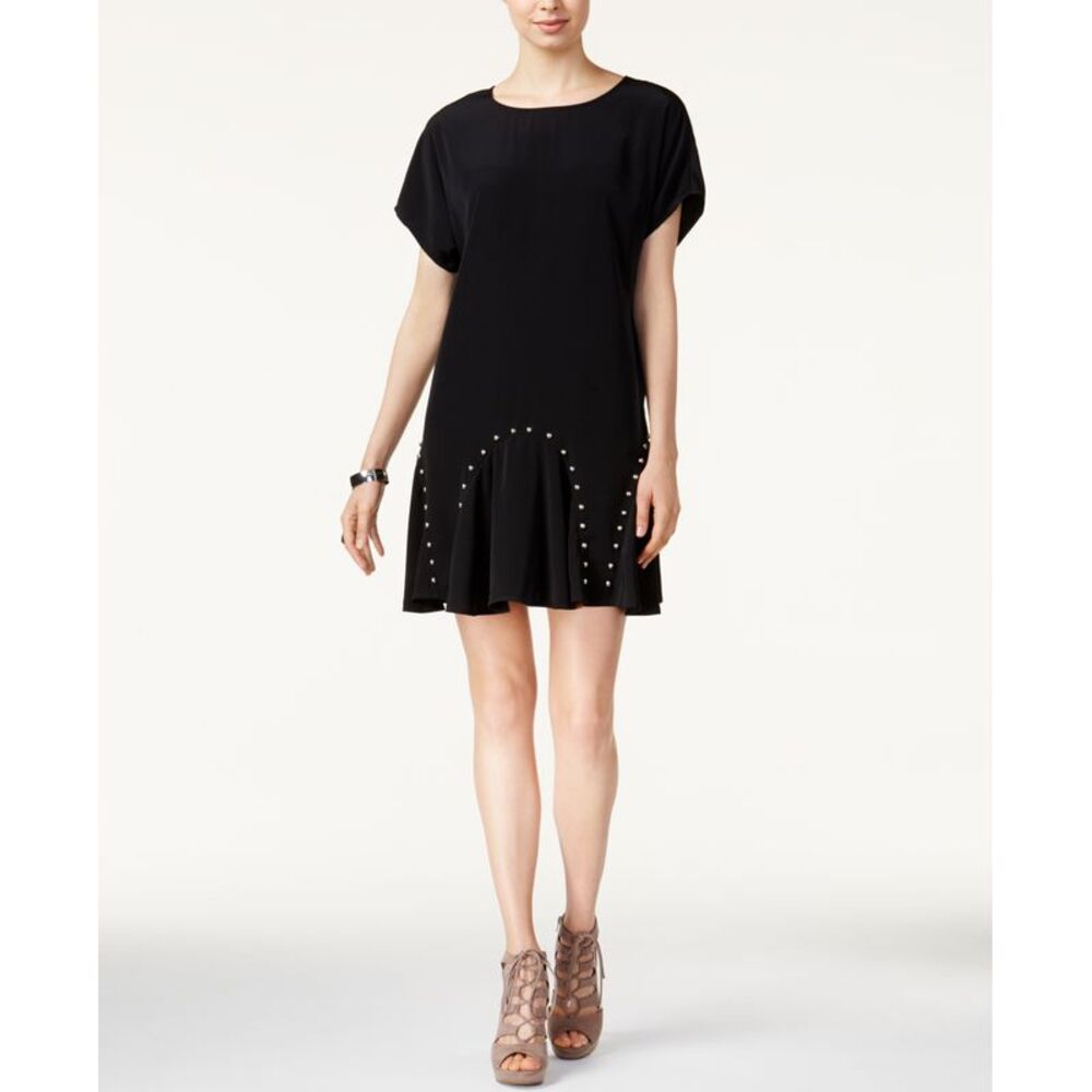 Bar III Studded Flounce Hem Dress